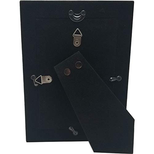 Whether Side By Side or Miles Apart My Oma is Always Close to my Heart Anodized Aluminum Metal Wall/Tabletop Family Photo Picture Memories Landscape Premium 5x7 Black Frame with Easel, Glass