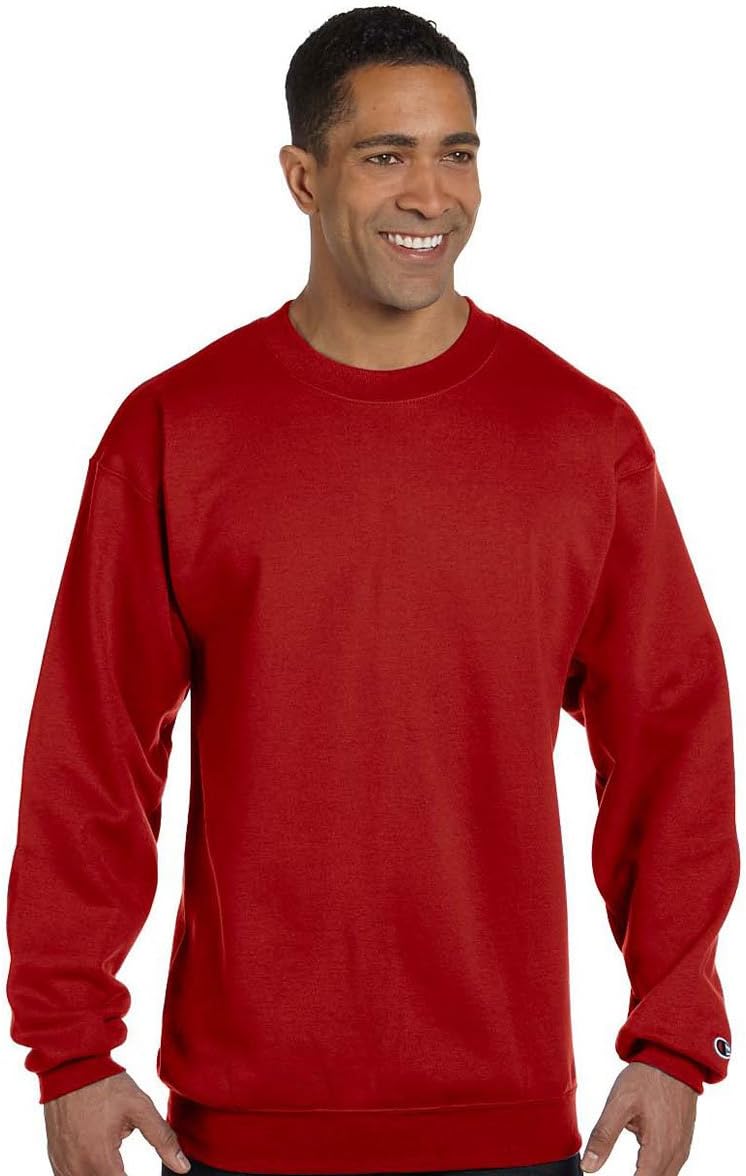 Champion 9 Oz, 50/50 Crew, Red, M