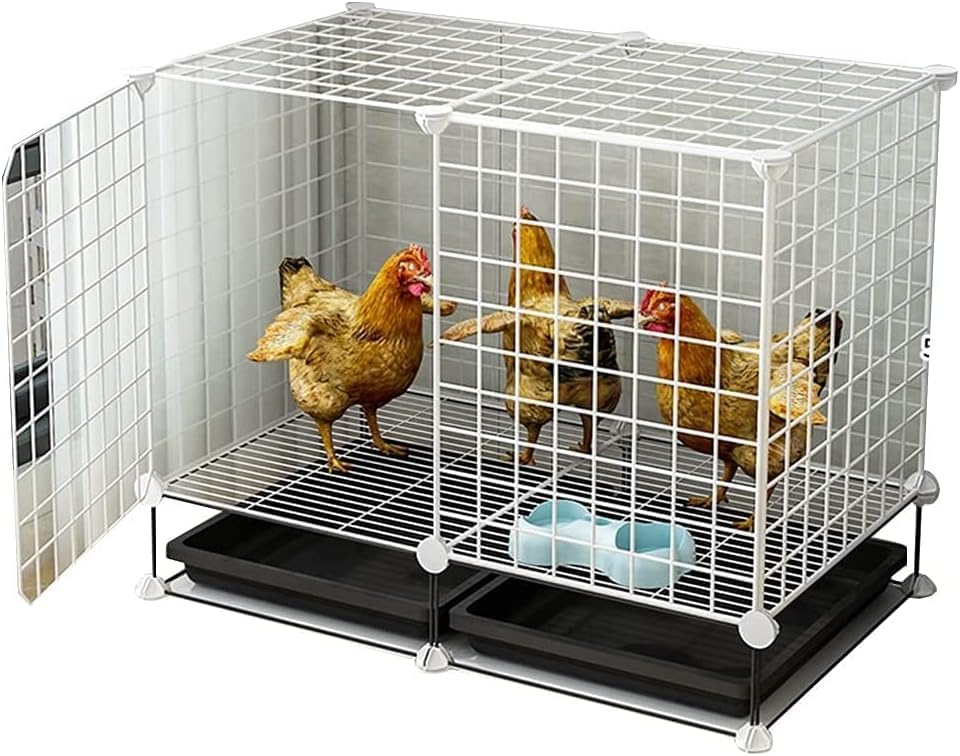 Original Chicken Duck Cage Rabbit Hutch Poultry Habitat, Large Chicken Coop, Chicken House Coop, Outdoor Hen House for Backyards and Outdoors, for 3-4 Hens