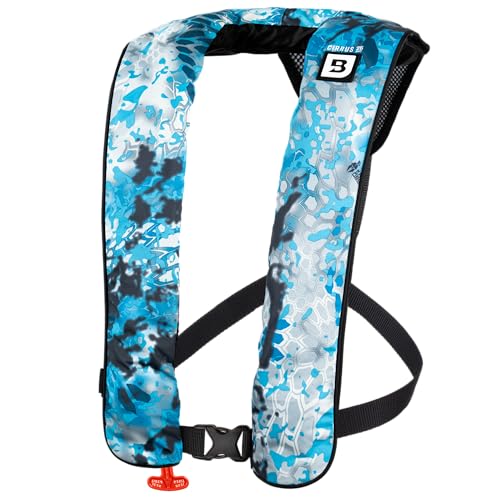 BLUESTORM Cirrus 26 Inflatable Life Jacket PFD for Adults | US Coast Guard (USCG) Approved Automatic Self Inflating Life Vest Preserver with Manual Override