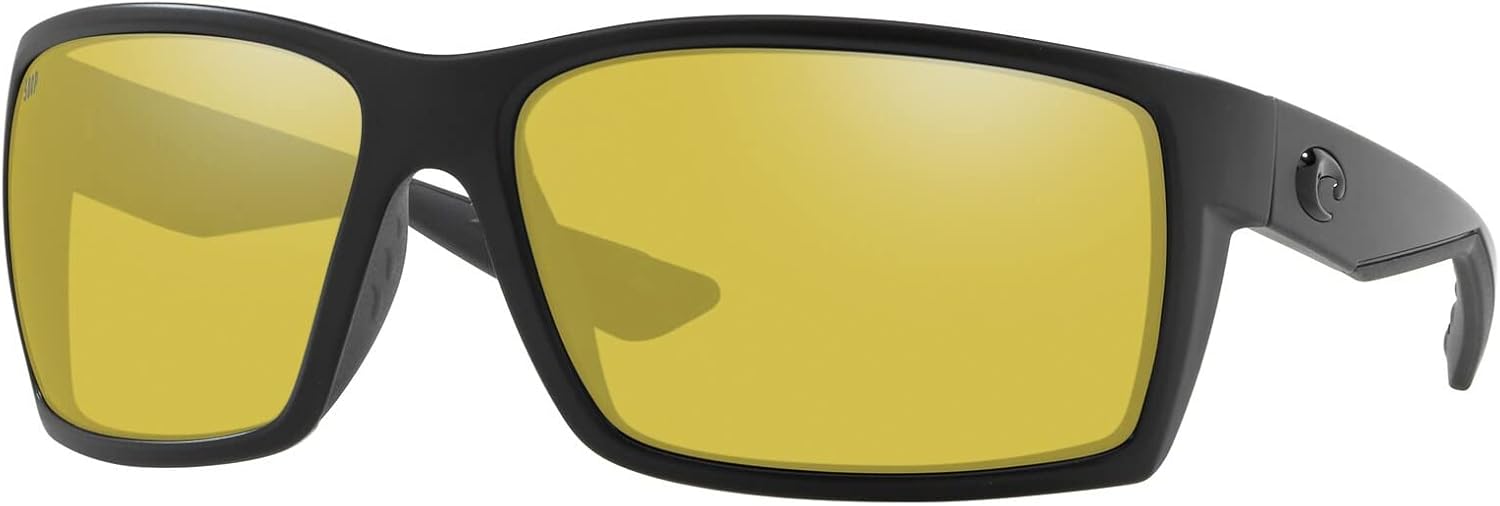 Costa Del Mar 06S9007 Sunglasses Bundle: 06S 9007 900708 Reefton 01 Blackout Sunrise S and Bow-line Silicone Costa Blue leash Accessory kit