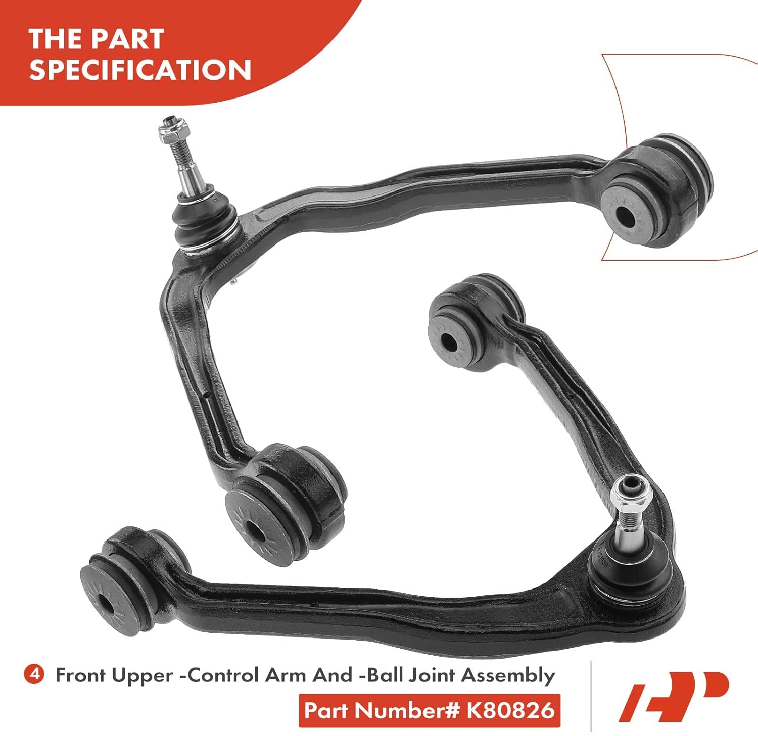 A-Premium 8Pcs Front Suspension Kit, Upper Control Arm Lower Ball Joint Inner Outer Tie Rod End, Compatible with Chevrolet Silverado Tahoe Suburban Avalanche GMC Sierra Yukon Cadillac Escalade