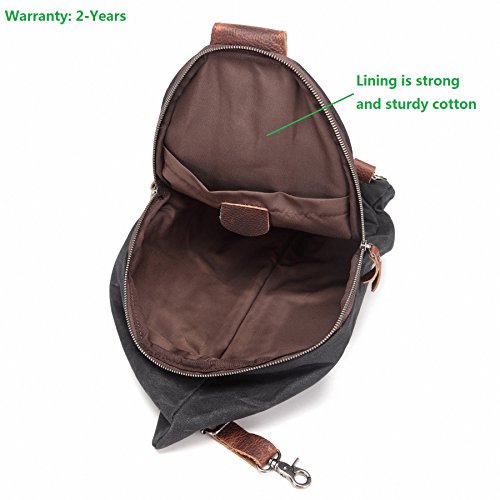 AOTIAN Unisex Sling Backpack Waxed Canvas Crossbody Bag 10 Liters