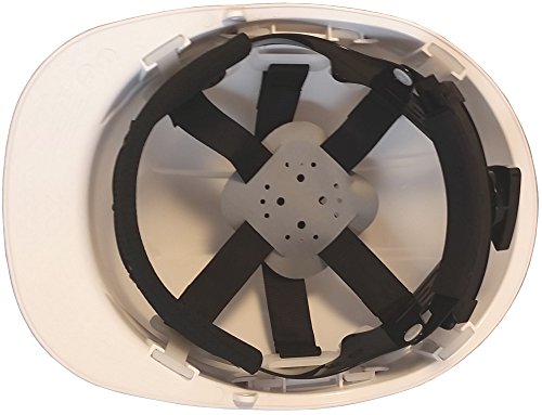 Pyramex Vented Cap Style RIDGELINE Patterned Hard Hat with 6 Point Ratchet Suspension and Hard Hat Tote - Shiny White