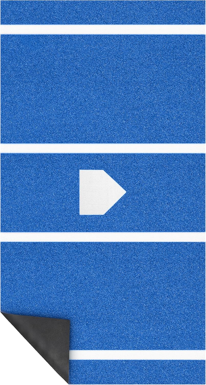 Heavy-Duty Baseball Batting Hitting Mat 12' x 6' Baseball Softball Turf Training Mat Regulation Size with Home Plate Non-Slip Bottom Thickening Design Suitable for Indoor and Outdoor Use