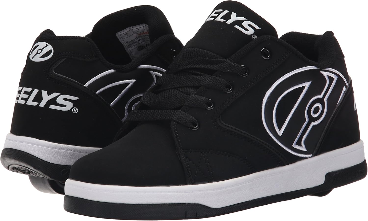 Heelys Boy's Propel 2.0 (Little Kid/Big Kid/Adult) Black/White 7 Big Kid
