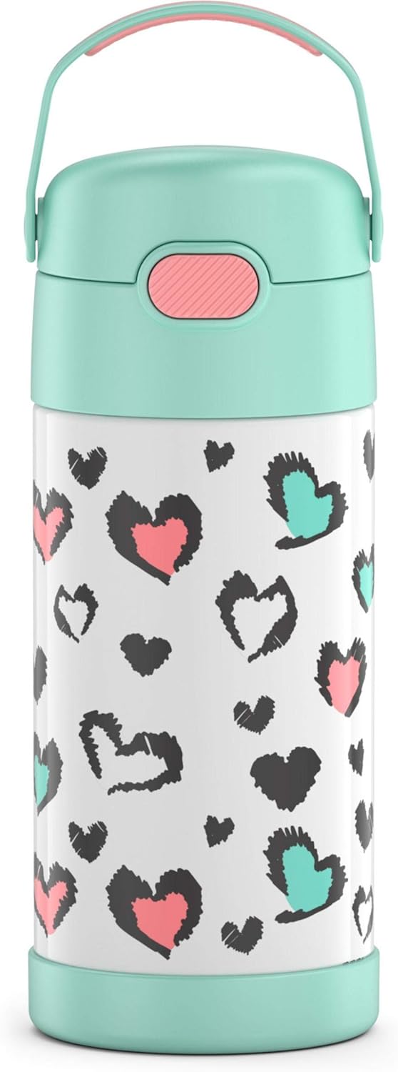 THERMOS FUNTAINER 12 Ounce Stainless Steel Kids Bottle, Pastels