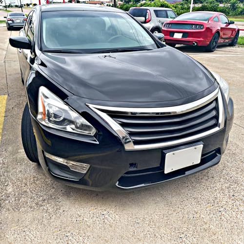 SPEC-D TUNING Chrome Housing Clear Lens Projector Headlights Compatible with 2013-2015 Nissan Altima Sedan, Left + Right Pair Headlamps Assembly