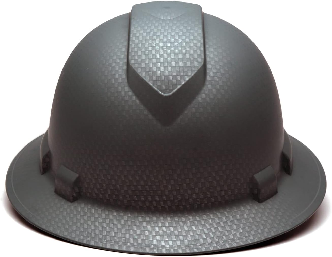Pyramex Ridgeline Full Brim Hard Hat 4 Point Ratchet Matte Silver Graphite Pattern