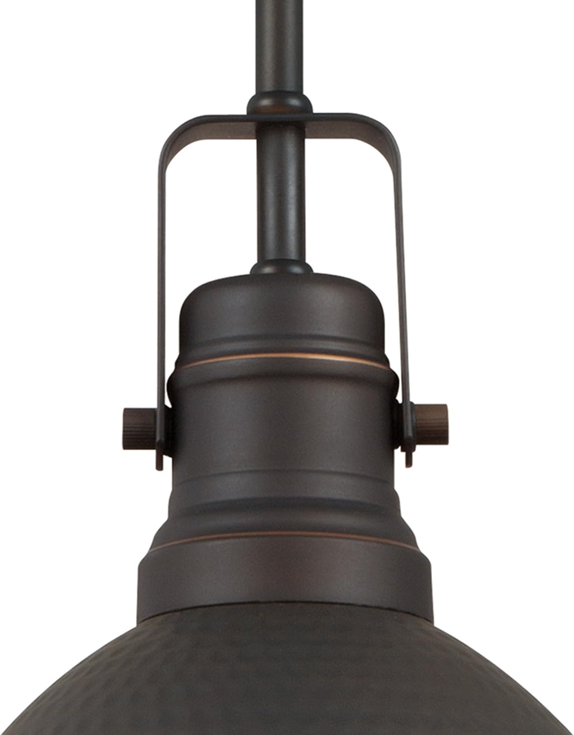 Westinghouse 6345600 One-Light Mini Pendant Hammered Oil Rubbed Bronze Finish with Highlights