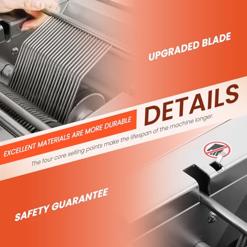 NEWTRY Commercial Meat Cutter Machine, 5mm Blade, Save Time, Easy to Clean, Slices Strips Cubes 3 in 1, 110V US Plug