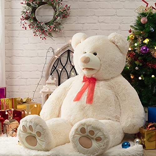 HollyHOME Teddy Bear Plush Giant Teddy Bears Stuffed Animals Teddy Bear Love Big Footprints 5 Feet Brown