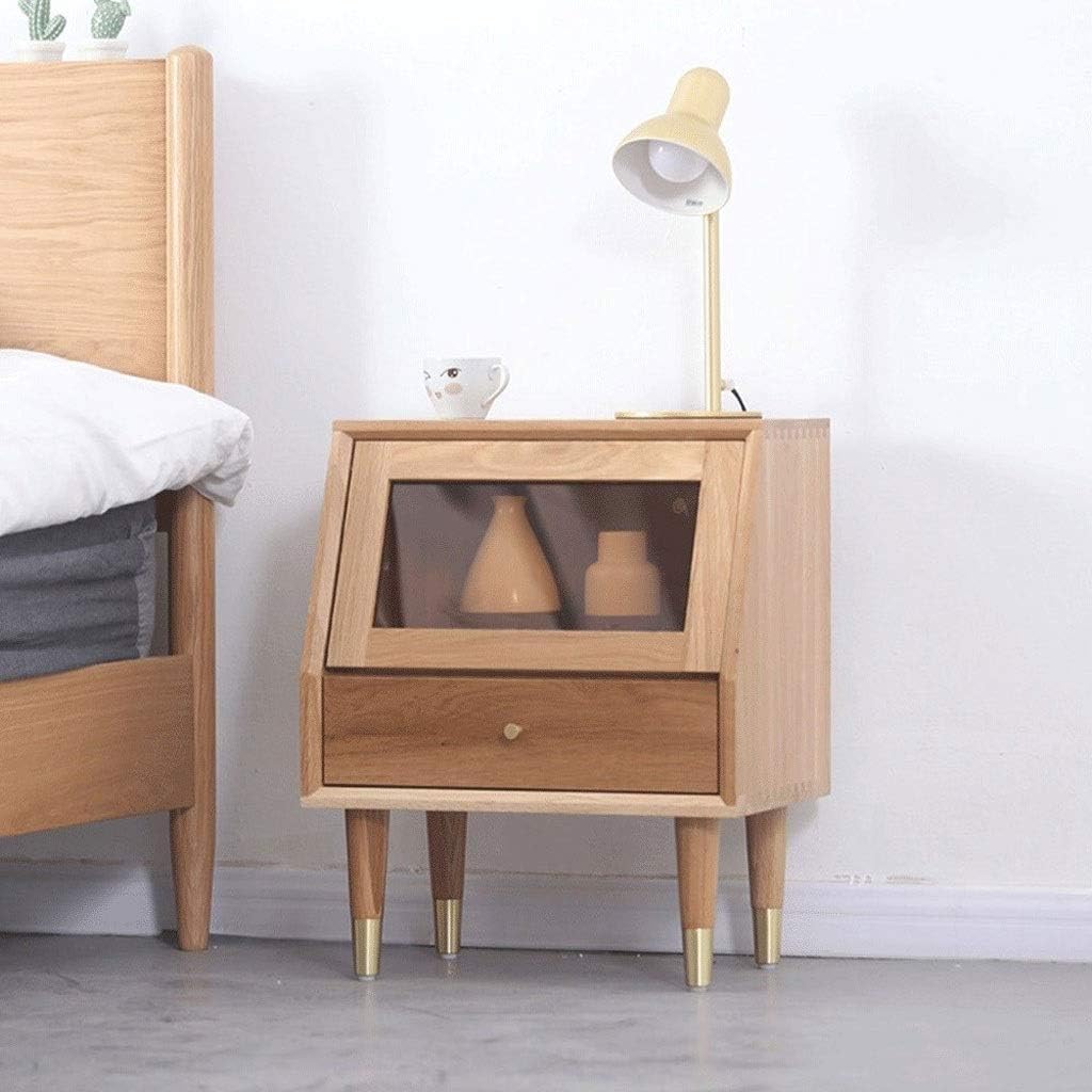 Nordic Bedside Table, Solid Wood Storage Cabinet, Storage Cabinet with Drawers, Simple Bedside Table, Modern Design, Bedroom Study, Living Room Furniture