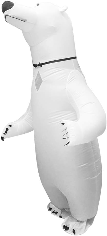 Full Body Inflatable White Polar Bear Costume Funny Blow up Animal Costumes Cosplay Party Festival Christmas Halloween Costume