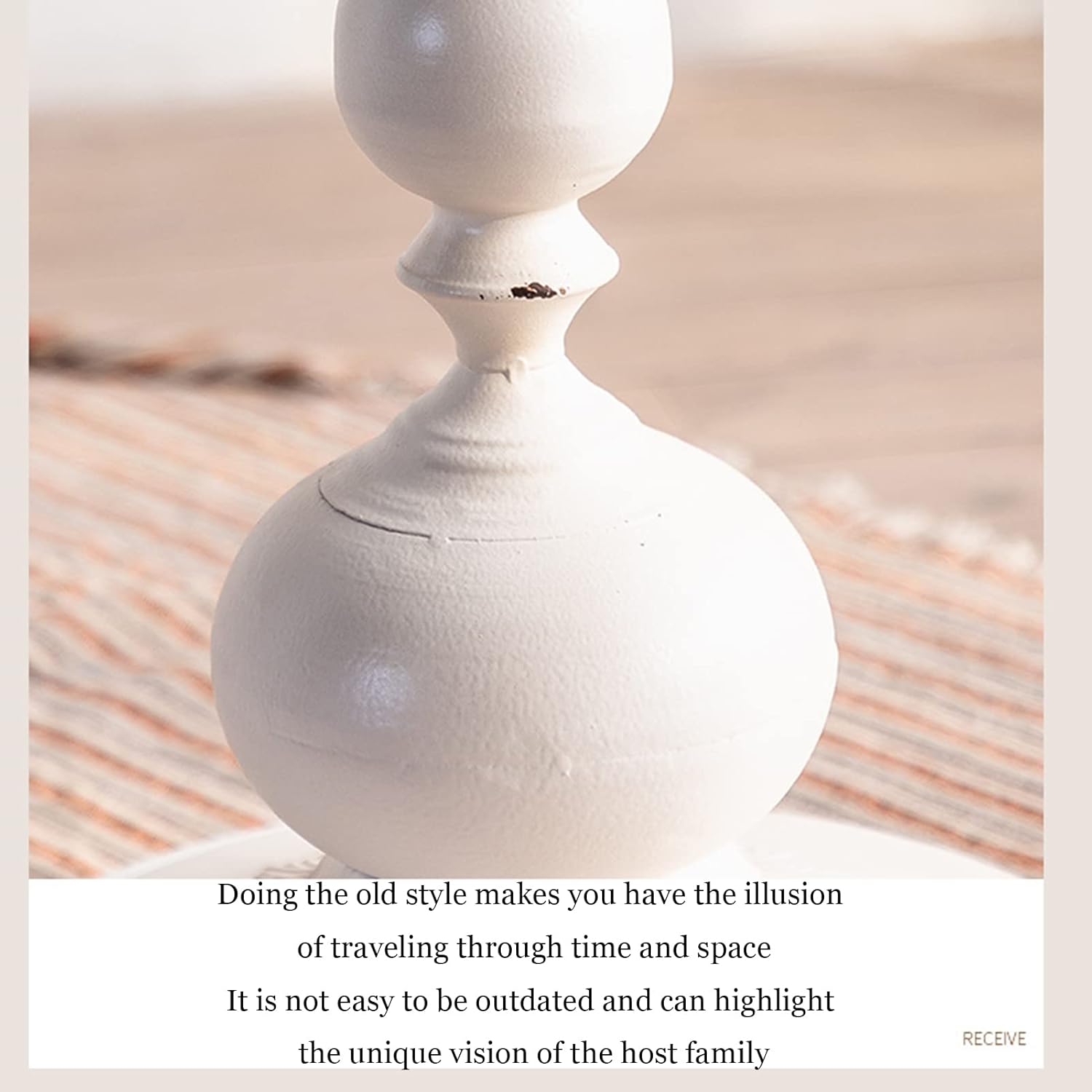 Solid Wood Coffee Table, French Light Luxury Side Table, Retro Old Homestay Living Room Coffee Table American Industrial Style Table