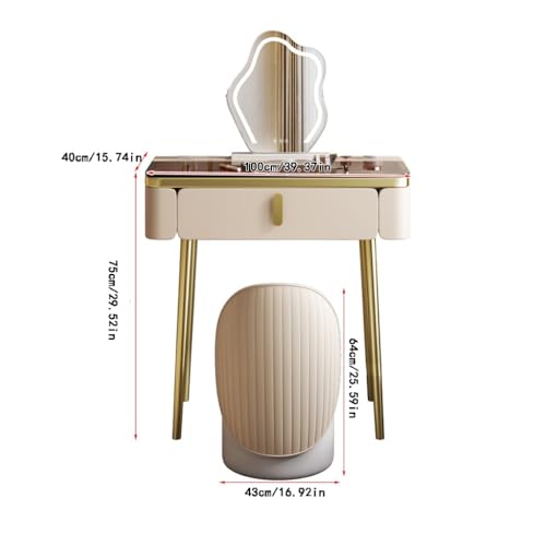 Penteadeira Light Luxury Bedroom Dressing Table, Modern Dressing Table, Small Storage Cabinet Dressing Table