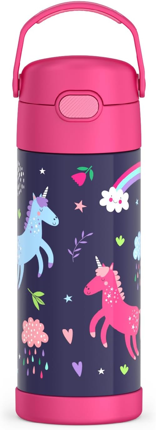 THERMOS 410mL Stainless Steel Non-Licensed FUNtainer® Bottle, Unicorn, 14 oz
