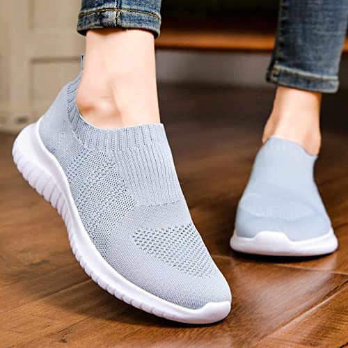 konhill Women's Walking Tennis Shoes - Lightweight Athletic Casual Gym Slip on Sneakers