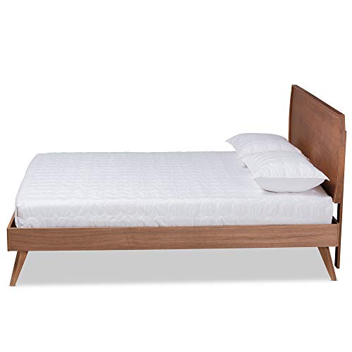 Baxton Studio Aimi Beds (Platform), King, Walnut Brown