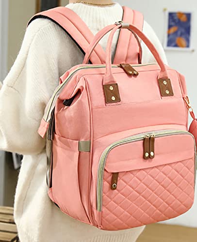 Diaper Bag Backpack Baby with Changing Station Travel Waterproof 3 in 1 Foldable Unisex (black)