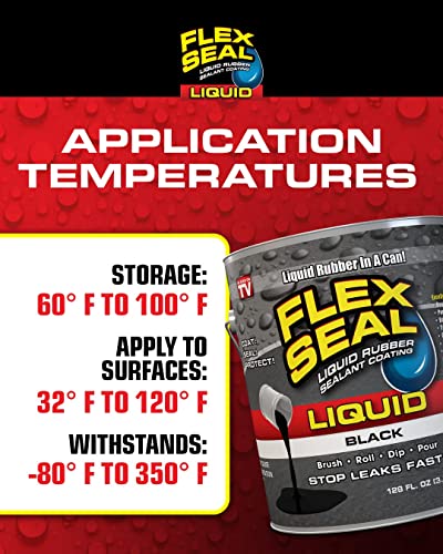 Flex Seal Liquid, 32 oz, White, Liquid Rubber Coating Sealant, Waterproof, Flexible, Breathable, and UV Resistant, Roof Repair, Basements, RV, Campers, Trailers, Marine, EPDM, Masonry