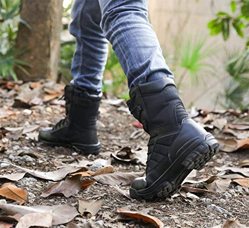 Men's Military Tactical Boots Army Jungle Boots with Zipper