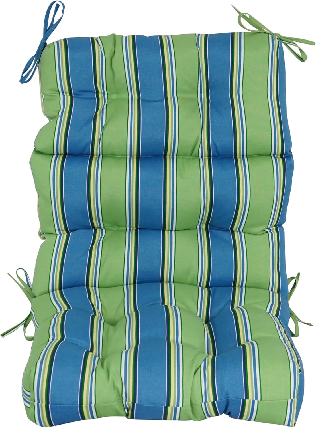 Blazing Needles Multi-Section Tufted Outdoor Chair Cushion, 22 x 45, Haliwell Caribbean