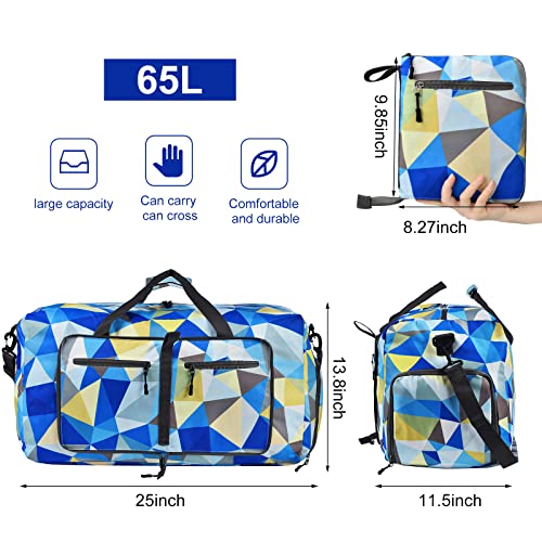 Dimayar Travel Duffel Bags - Foldable Duffle Bag with Shoes Compartment - Overnight Bags Waterproof & Tear Resistant 40L|65L|85L|115L