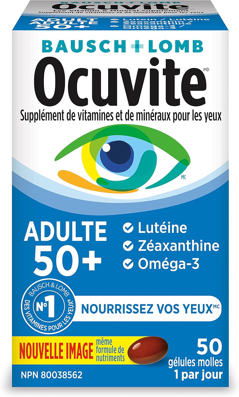 Bausch & Lomb Ocuvite Adult 50+ Eye Vitamin and Mineral Supplement