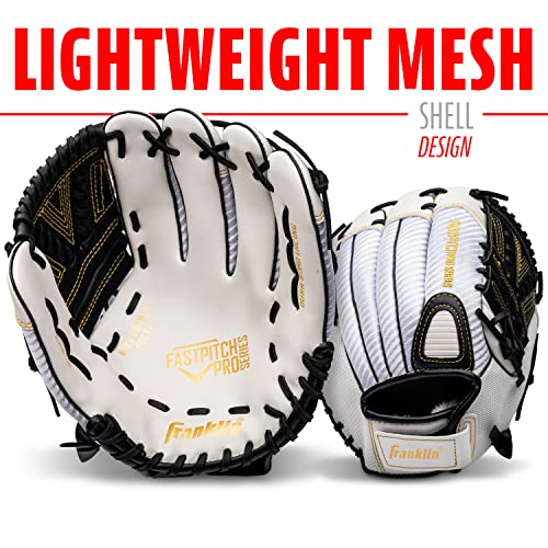 Franklin Sports Fastpitch Pro Series Softball Gloves – Right or Left Hand Throw – Adult and Youth Sizes – 11in, 11.5in, 12in, 12.5in and 13in Size Mitts