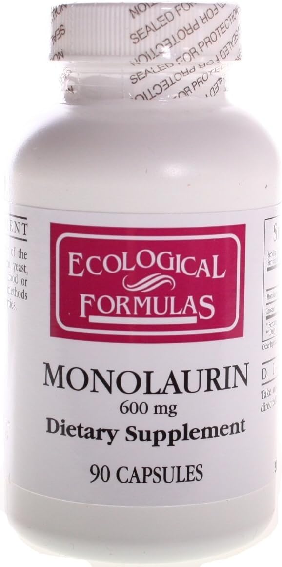 Ecological Formulas/Cardiovascular Res. - Monolaurin 600mg - 90 Capsules (180 Capsules)