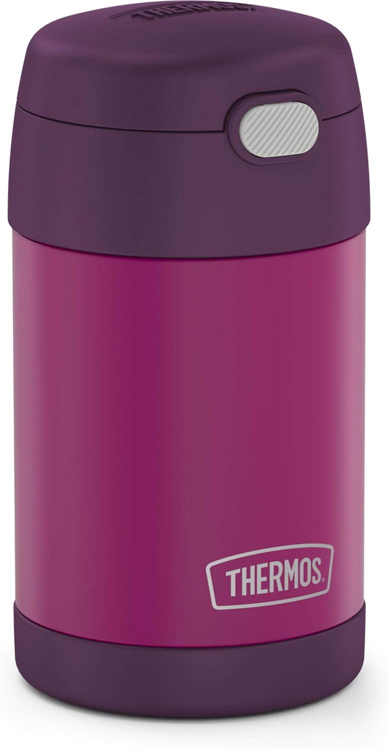 THERMOS FUNTAINER 16 Ounce Stainless Steel Food Jar, Red Violet