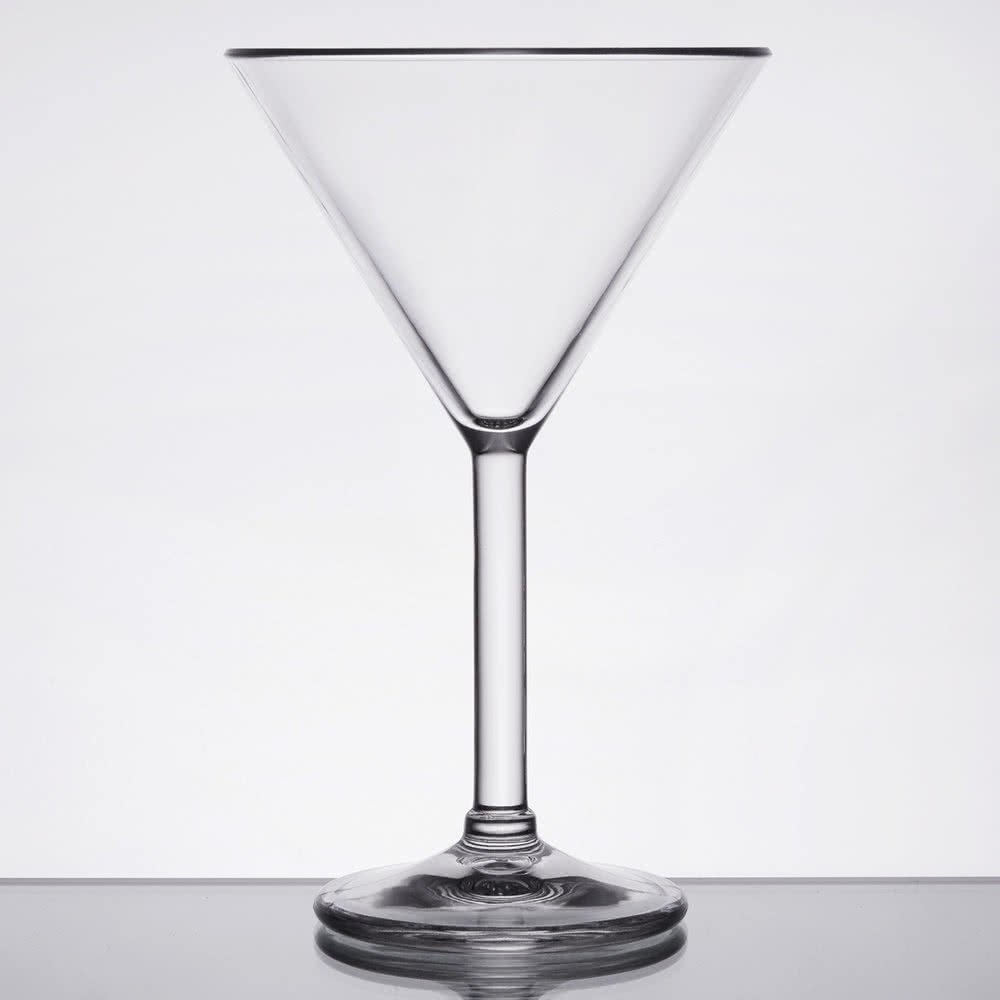 G.E.T. SW-1407-1-SAN-CL-EC Heavy-Duty Shatteproof Plastic Martini Glasses, 10 Ounce, Clear (Set of 4)