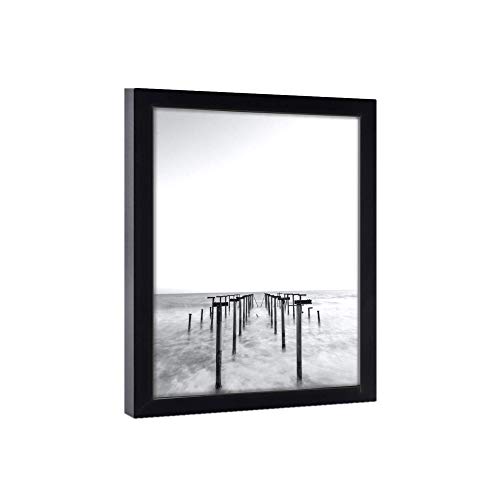 Modern 39x22 Picture Frame Black Wood Acrylic Glass - Gallery Wall Hanging 39 x 22 Poster Frame - Wall Art Print Photo 22x39 Inch