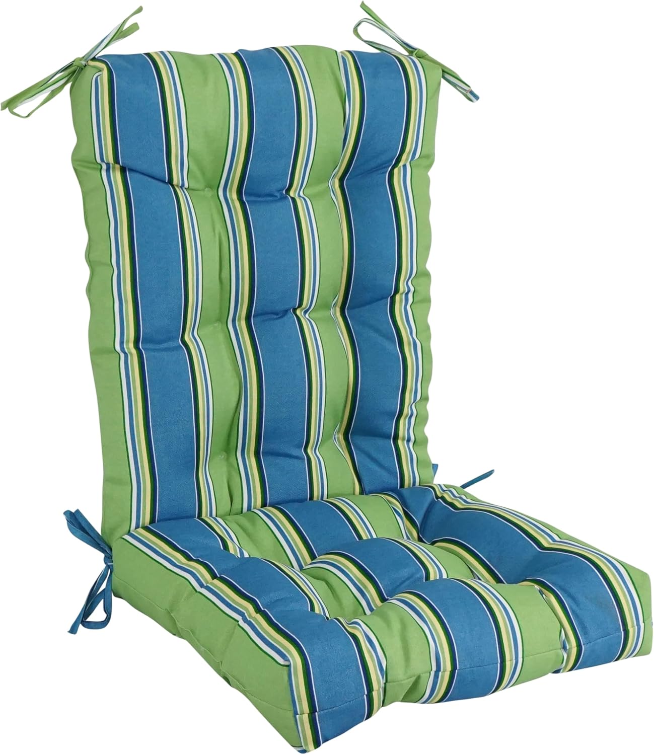 Blazing Needles Multi-Section Tufted Outdoor Chair Cushion, 18 x 38, Haliwell Caribbean