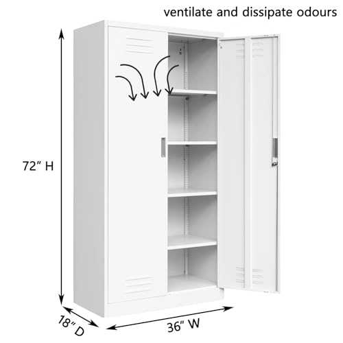 BESFUR Metal Storage Cabinet, 72