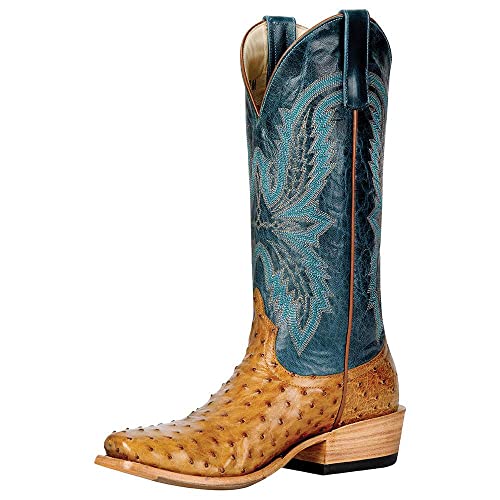 Macie Bean Women's Full Quill Ostrich Top Hand Snub Toe Boot (M9503)