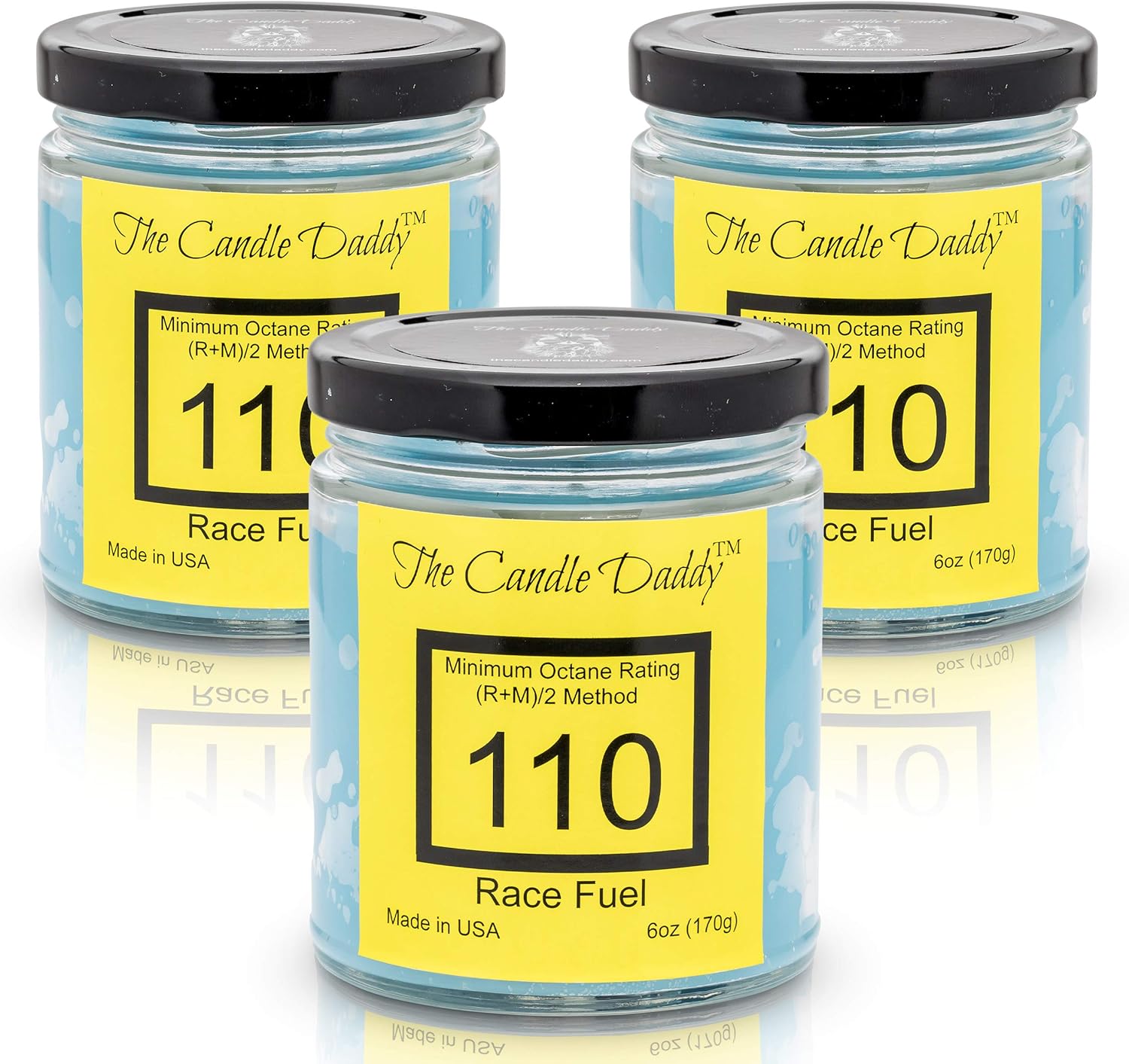 3 Pack Candles- Race Fuel Candles- 6 oz- Hand Poured in Indiana
