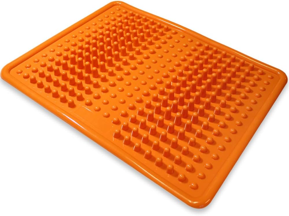 Foot Massager Mat, Acupressure Relaxation Reflexology Mat for Plantar Fasciitis, Heel, Arch Pain & Stress (Orange)