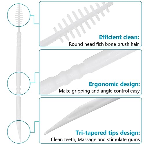Brushpicks Interdental Toothpicks,Soft Bristle Dental Floss Picks Toothpicks,Helps Removes Plaque and Debris Between Your Teeth 900PCS (Pack of 3)