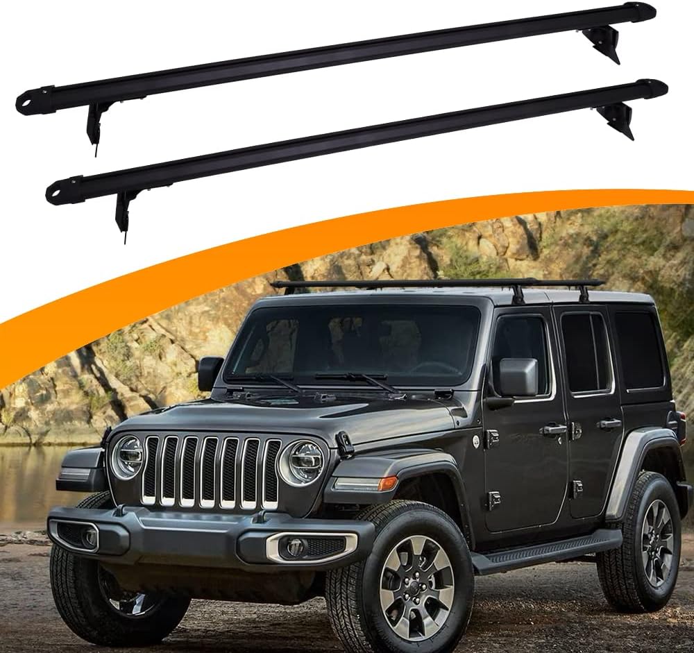 Snailfly Max 330lbs Load Capacity Crossbars Fit for 2007-2025 Jeep Wrangler JK JL & 2019-2025 Jeep Gladiator JT Upgraded Heavy Duty Roof Rack Cross Bars