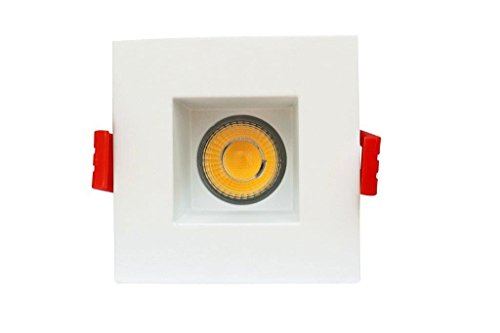Goodlite G-19830 2 Inch Led Square Luminaire 8w 575 Lumens (60W Eqv) with Junction Box for New or Old Construction IC-Rated, 120V, 40° ETL List Dimmable Super White 5000k