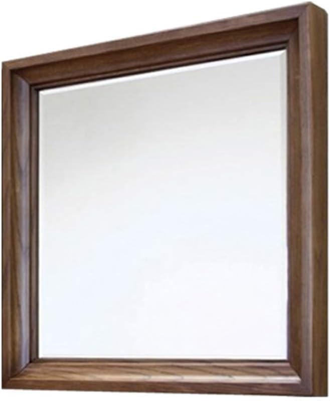 Mirror，Bathroom，Wall-Mounted，Makeup Mirror，Dressing Table，Wooden ed Square Hanging Stylish Design Home Decorative for Dressing Room Bedroom