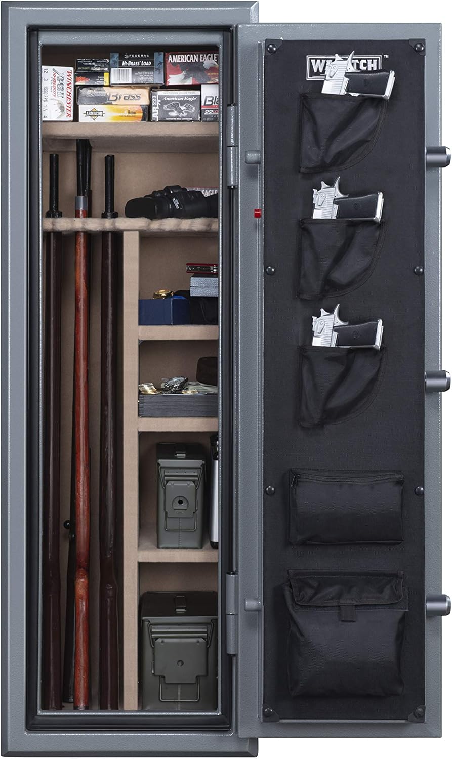 Wasatch 18-Gun Fireproof and Waterproof Safe with Electronic Lock, Gray (18EGW)