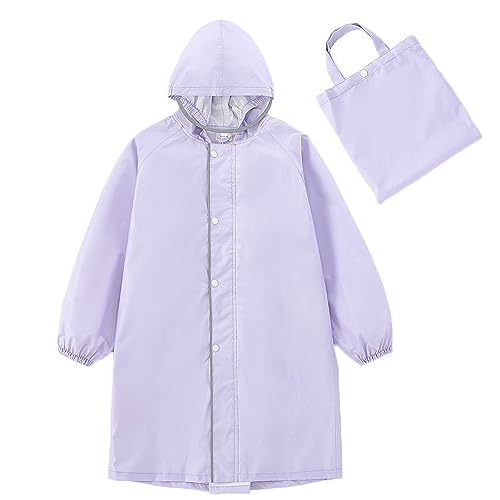 Fewlby Toddler Raincoat Boys GirlsRain Poncho Lightweight Waterpoof Rain Jacket Children Rainwear S-2XL Size