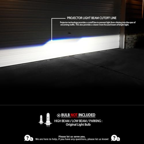 AUTOZENSATION Compatible with 2013-2015 Nissan Altima sedan Chrome Housing Clear Lens Passenger Right Side Projector Headlight Headlamp