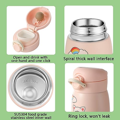 17 oz Water Bottle Stainless Steel Thermos - Insulated Vacuum, Leak Proof, Keeps Drinks Hot/Cold - Ideal for Coffee, beverage, Water - Purple