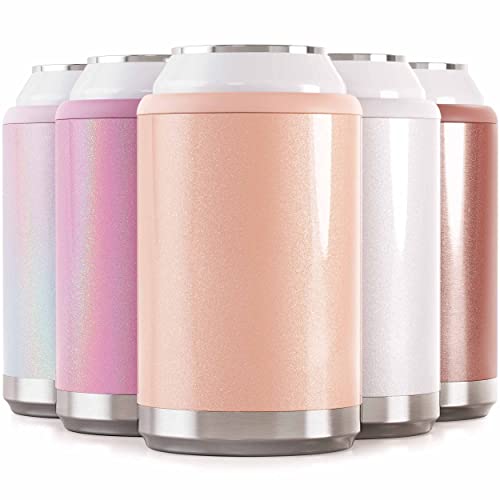Maars Standard Can Cooler for Beer & Soda | Stainless Steel 12oz Beverage Sleeve, Double Wall Vacuum Insulated Drink Holder - Pink Magic