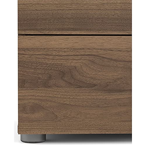 Home Square 2 Piece Bedroom Set with Dresser and Nightstand in Walnut