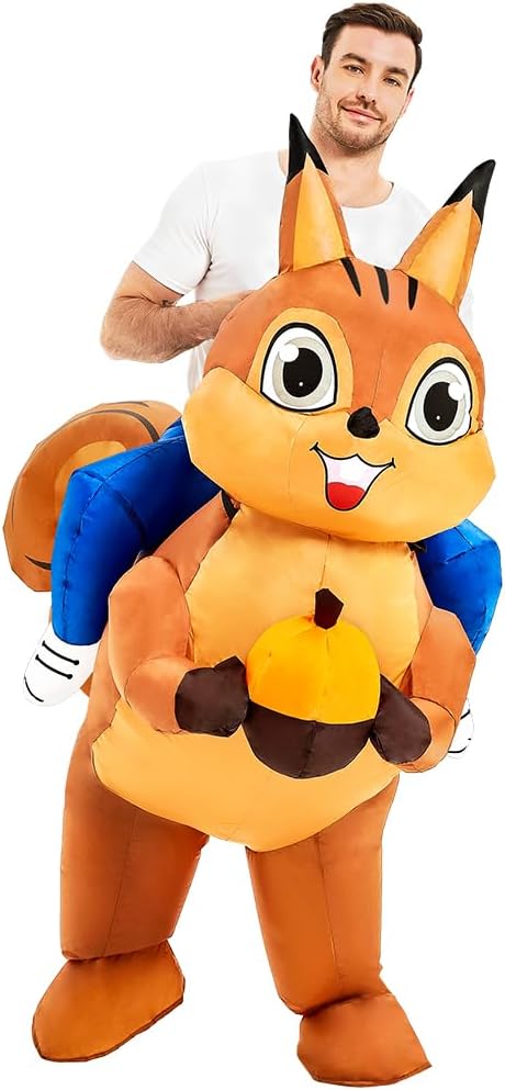 Inflatable Costume Adult Squirrel Costume Ride On Funny Costume Adult Halloween Costumes For Men Women Blow Up Costumes